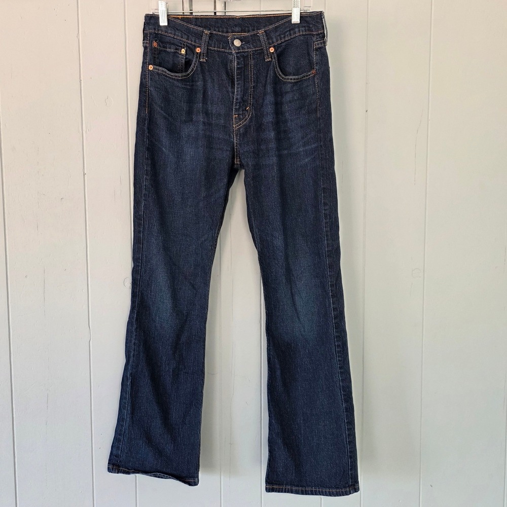 Levis 527 Slim Bootcut Jeans Mens 32x32 Dark Wash Indigo Denim Pants
